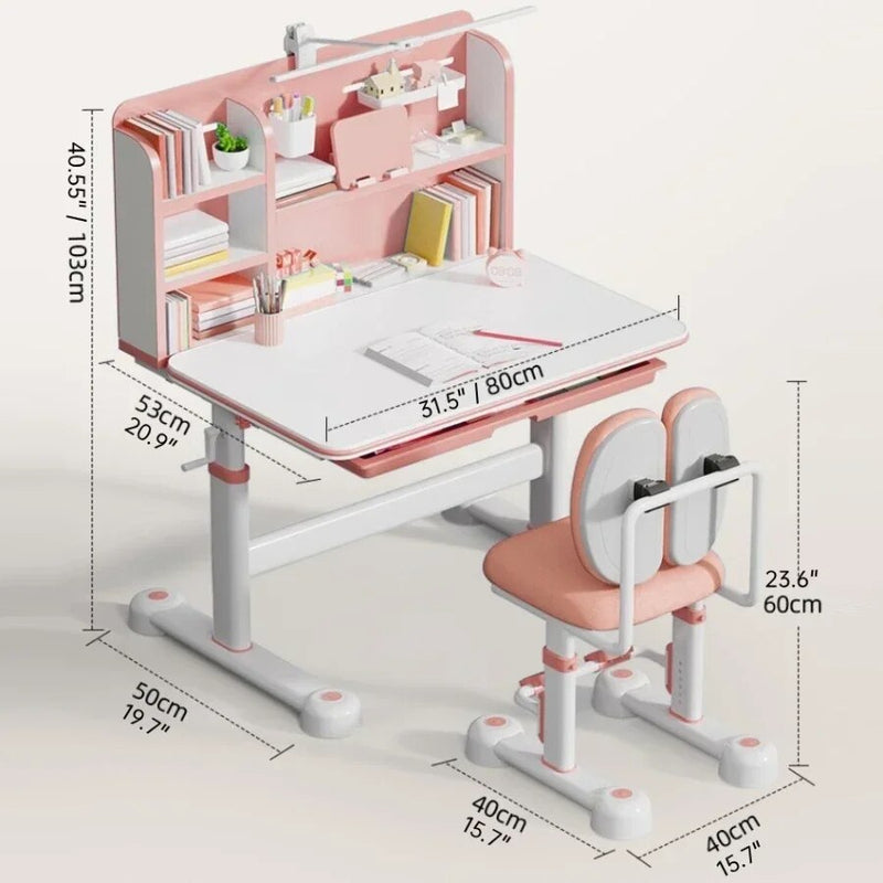 Kids Desk and Chair Set Height Adjustable, 31.5