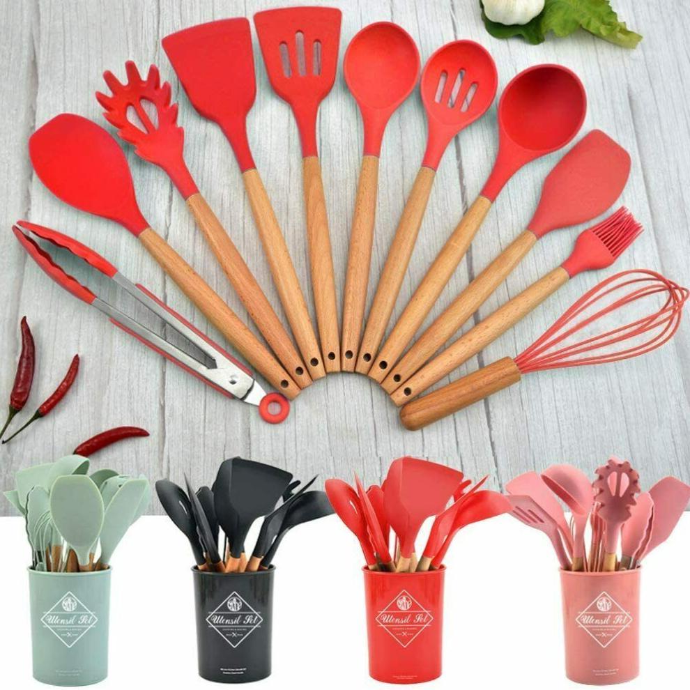 11PCS Lightweight Silicone Kitchenware Cooking Tool Sets Heat Resistant  Cooking Utensils Non-Stick Baking Tools With Storage Box - AliExpress