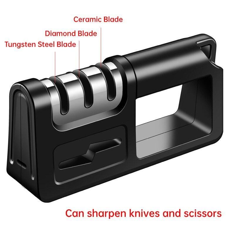 1 Knife Sharpener Professional Ceramic Diamond Kitchen Sharpening System 3 Stage