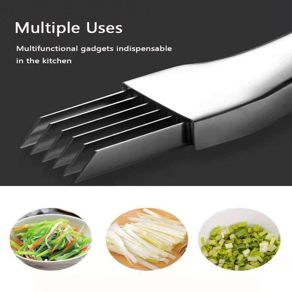 Scallion Shredder - Stainless Steel Onion Slicer, Kitchen Cutting Tool For  Sliced Shallots, Green Onions, Green Peppers, Etc.