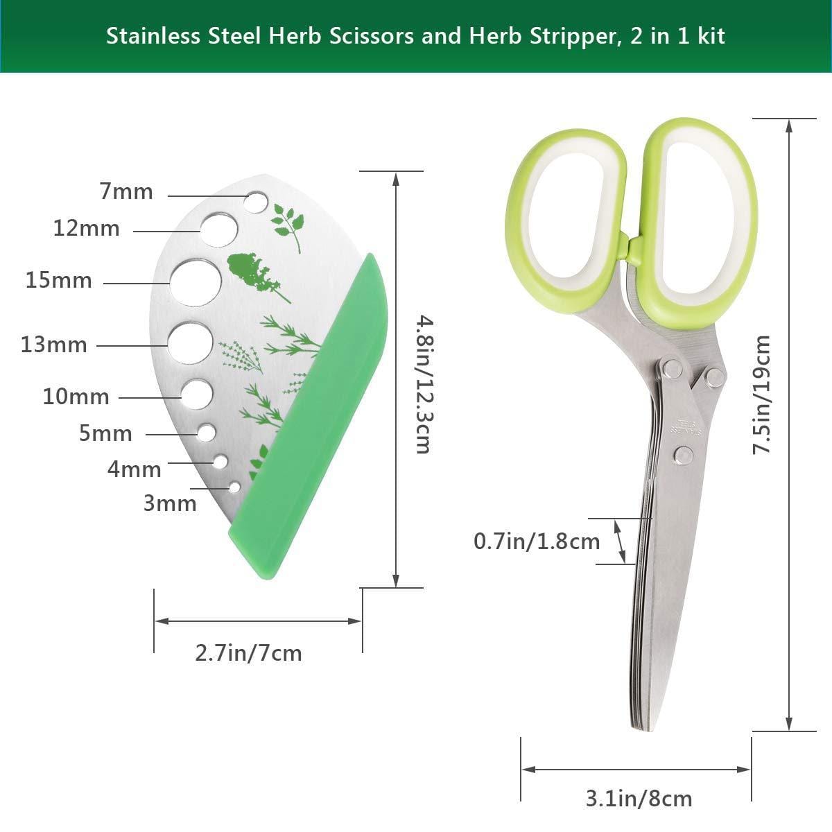 Herb Scissors Set Multi Blades Multipurpose Kitchen Chopping Herb Cutter  Shears
