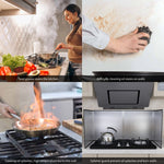 Kitchen Grease Splatter Guard for Stove Top, Stainless Steel Splatter Screen, Anti Oil Splash Shield for Frying, Oil Baffle Sheet for Cooking
