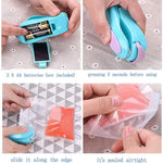Mini Portable Handheld Bag Sealer Clip Machine Food Plastic Heat Sealer Reseals Snack Bags Kitchen Utensils Gadget Sealing Clip