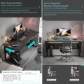 Gaming Desk and Chair Set, Ergonomic 31.5" Home Office Computer Desk with Monitor Stand and Host Tray, Student Study Table Writing Workstation - Image 3