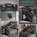 Gaming Desk and Chair Set, Ergonomic 31.5" Home Office Computer Desk with Monitor Stand and Host Tray, Student Study Table Writing Workstation - Image 4
