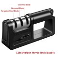 4-in-1 Kitchen Knife Sharpener Stone Scissor Sharpening Kit Tools Blade Sharpener Safely Sharpen Knives Easily Restores To Sharp - Image 6