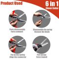 6 in 1 Kitchen Vegetable Cutter Food Scissors Slicer Fruits Chopper Knife with Cutting Board Gadgets - Image 4