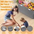 Large Toy Box, Collapsible Storage Bins with Lids, Toy Storage Organizer Toddler Bin Boxes for Kids, Boys, Girls, 25"x13"x16"Toy Chest Bin Box Baskets for Nursery, Living Room, Playroom, Bedroom, Grey - Image 4
