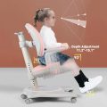 COSVALVE Adjustable Comfy Study Chair for Ages 5-15 Years Old, Reading Chair for Bedroom with Height and Depth Adjustable, Foldable Armrest, Auto Sit-Locking Wheels, for Girls (Pink) - Image 3