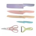 6Pcs Kitchen Cooking Knife Set with Cover as Gift, Colored Sharp Chef Knife Decor Cutlery Stainless Steel Cookware - Image 8