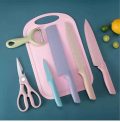 6Pcs Kitchen Cooking Knife Set with Cover as Gift, Colored Sharp Chef Knife Decor Cutlery Stainless Steel Cookware - Image 9