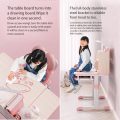 Kids Study Desk and Chair Set, Height Adjustable Children Table School Writing Desk with Tilt Desktop, Multi Functional Ergonomic Student's Workstation with Drawers, LED Light, Bookstand (Pink) - Image 6