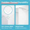Baby Closet Organizer for Nursery: Durable Baby Wardrobe for Closet - Customizable Baby Armoire - Baby Dresser Closet Shelves - Waterproof Shelf Clothes Organizer w/Wall Fixation (White) - Image 3