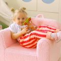 ALIMORDEN Kids Ultra-Soft Snuggle Foam Filled Chair, Toddler Cuddly Sherpa Reading Couch for Boys and Girls, Pink - Image 3