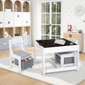 3 in 1 Wooden Kids Table and Chair Set,with Storage Drawer ,2 in 1 Tabletop Storage Space,Crafts,Drawing,Reading,Playroom，Kids Set for Ages 5-8 - Image 3