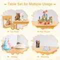3 in 1 Wooden Kids Table and Chair Set,with Storage Drawer ,2 in 1 Tabletop Storage Space,Crafts,Drawing,Reading,Playroom，Kids Set for Ages 5-8 - Image 9
