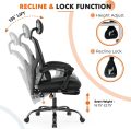Sweetcrispy Office Computer Desk Chair, Ergonomic High-Back Mesh Rolling Work Swivel Chairs with Wheels, Comfortable Lumbar Support, Comfy Arms for Home, Bedroom, Study, Student, Black - Image 4
