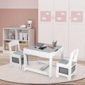 3 in 1 Wooden Kids Table and Chair Set,with Storage Drawer ,2 in 1 Tabletop Storage Space,Crafts,Drawing,Reading,Playroom，Kids Set for Ages 5-8 - Image 8