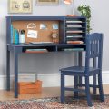 Guidecraft Children’s Media Desk and Chair Set – Lavender: Student's Study Computer Workstation with Hutch and Shelves, Wooden Kids Bedroom Furniture - Image 6