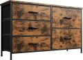 Nicehill Dresser for Bedroom with 5 Drawers, Storage Drawer Organizer, Wide Chest of Drawers for Closet, Clothes, Kids, Nursery, TV Stand with Storage Drawers, Wood Board, Fabric Drawers (Black Grey) - Image 18