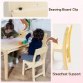 Kids Art Table and Chair Set, Birch Wooden Activity Craft Table, Kids Drawing Table, Toddler Desk with Storage and 1 Chair - Image 4