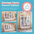 Baby Closet Organizer for Nursery: Durable Baby Wardrobe for Closet - Customizable Baby Armoire - Baby Dresser Closet Shelves - Waterproof Shelf Clothes Organizer w/Wall Fixation (White) - Image 5