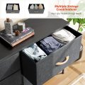 Nicehill Dresser for Bedroom with 5 Drawers, Storage Drawer Organizer, Wide Chest of Drawers for Closet, Clothes, Kids, Nursery, TV Stand with Storage Drawers, Wood Board, Fabric Drawers (Black Grey) - Image 4