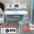 Children Desk and Chair Set Height Adjustable, Ergonomic Kids Study Table with Tilt Desktop, Storage Drawers, LED Light, Bookstand - Image 11