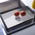 Dish Drying Rack Over Sink Multipurpose Portable Foldable Silicone Wrap Steel Dish Drying Rack Roll Up Drainer Kitchen Gadgets - Image 5