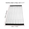 Dish Drying Rack Over Sink Multipurpose Portable Foldable Silicone Wrap Steel Dish Drying Rack Roll Up Drainer Kitchen Gadgets - Image 13