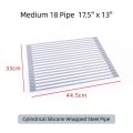 Dish Drying Rack Over Sink Multipurpose Portable Foldable Silicone Wrap Steel Dish Drying Rack Roll Up Drainer Kitchen Gadgets - Image 9
