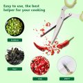 Herb Scissors Stripper Set Kitchen Shears Cutter Tools 5 Blades Multi Purpose Scissors 2 IN 1 Herb Stripping Kits Cleaning Brush - Image 3