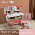 Kids Desk and Chair Set Height Adjustable, Children School Writing Study Table for Kids Computer Office Desk with Drawers - Image 7