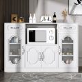 Kitchen Pantry Cabinet Storage Islands Cupboard for Living Room Dinning Room Sideboard Buffet Wine Cooler Adjustable Shelves - Image 5