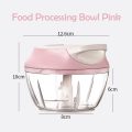 Mini Electric Food Processor Garlic Chopper Vegetable Cutter Beater Masher Onion Fruits Meat Salad Grinder with USB Charging - Image 3