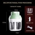 Mini Electric Food Processor Garlic Chopper Vegetable Cutter Beater Masher Onion Fruits Meat Salad Grinder with USB Charging - Image 8
