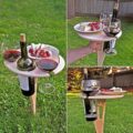 Outdoor Portable Foldable Wine Table with Round Desktop Mini Wooden Easy To Carry Rack PicnicParty Travel Tools Dropshipping - Image 6