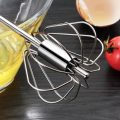 Semi-Automatic Hand Eggbeater Stirring Whisks Rotating Push Egg Beater Mixer Blending Tools Stainless Easy Use Kitchen Gadgets - Image 5