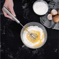 Semi-Automatic Hand Eggbeater Stirring Whisks Rotating Push Egg Beater Mixer Blending Tools Stainless Easy Use Kitchen Gadgets - Image 3