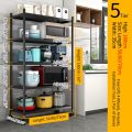 Storage Shelving Organizer Heavy Duty Metal Storage Rack Units with Wheels, Adjustable Shelves Kitchen Pantry Closet Stand Rack - Image 8