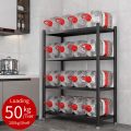 Storage Shelving Organizer Heavy Duty Metal Storage Rack Units with Wheels, Adjustable Shelves Kitchen Pantry Closet Stand Rack - Image 5