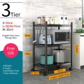 Storage Shelving Organizer Heavy Duty Metal Storage Rack Units with Wheels, Adjustable Shelves Kitchen Pantry Closet Stand Rack - Image 6