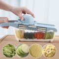 Vegetable Chopper with Container Salad Slicer Spiralizer Kitchen Gadgets Tools Accessories Household - Image 12