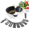 Vegetable Chopper with Container Salad Slicer Spiralizer Kitchen Gadgets Tools Accessories Household - Image 13