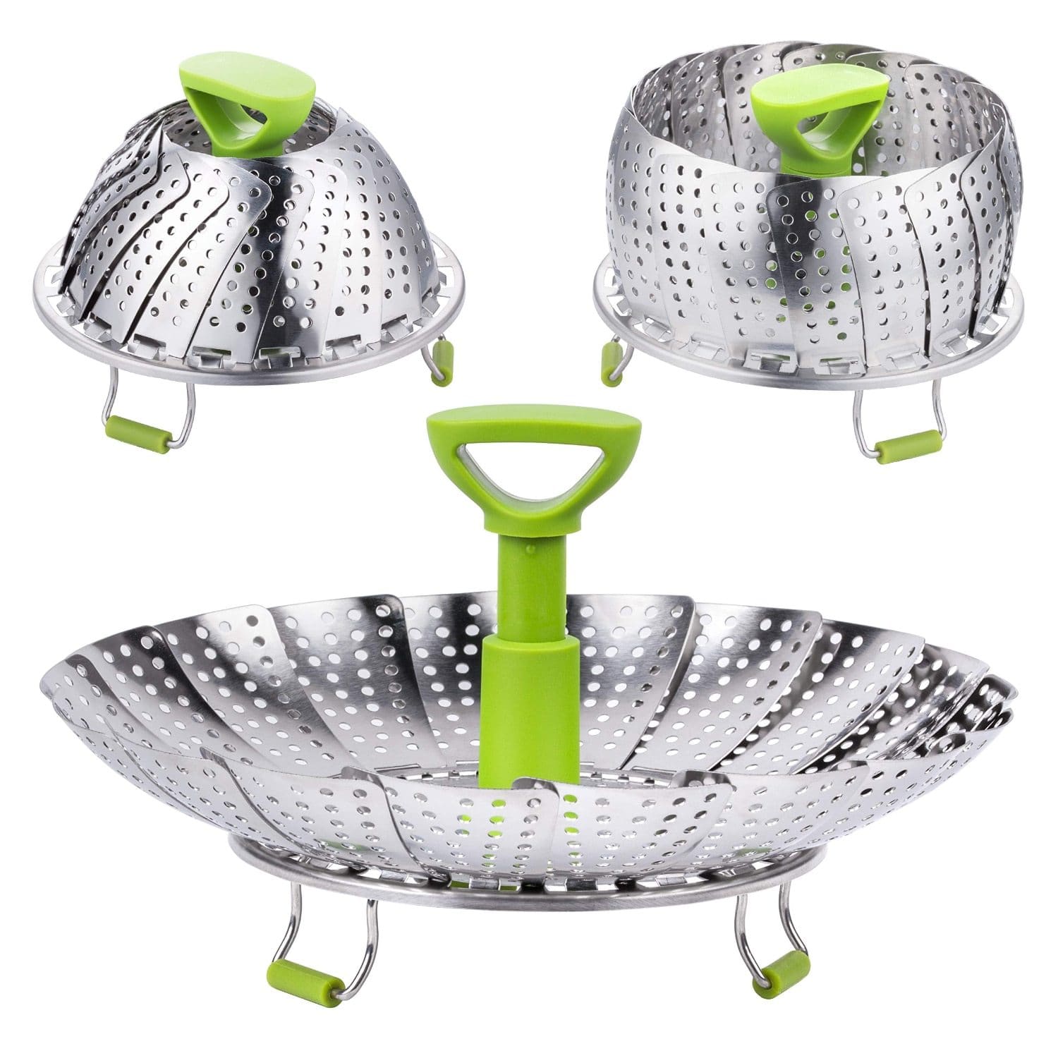 Vegetable-Steamer-Basket-for-Cooking-Stainless-Steel-Baby-Food-Steamer-Folding-Pasta-Pot-with-Strainer-Insert-1.jpg Vegetable Steamer Basket for Cooking Stainless Steel Baby Food Steamer Folding Pasta Pot with Strainer Insert BPA-Free Silicone - Image 1