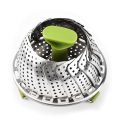 Vegetable Steamer Basket for Cooking Stainless Steel Baby Food Steamer Folding Pasta Pot with Strainer Insert BPA-Free Silicone - Image 8