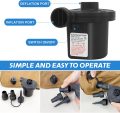 Electric Air Pump for Inflatables, Portable Inflator and Deflator, 110-120V / 12V DC Air Pump for Air Mattress, Pool, Boat, Inflatable Toys or Camping, with 3 Nozzle Attachments - Image 3