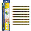 STAEDTLER Noris Lápices de Grafito, Set de 12 Unidades, Lápices de Madera para Escritura y Dibujo