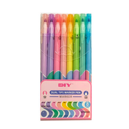 Rotulador Doble Punta | 8 Unidades